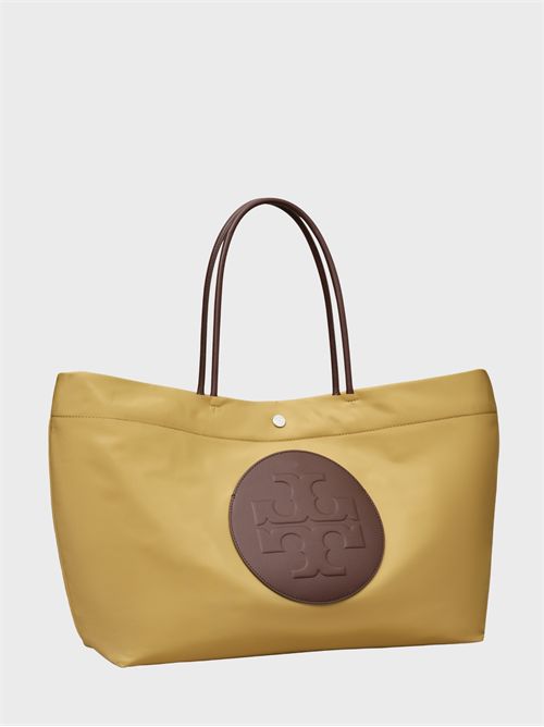 Shopping bag grande Ella Twist in nylon riciclato reversibile TORY BURCH | 181463250